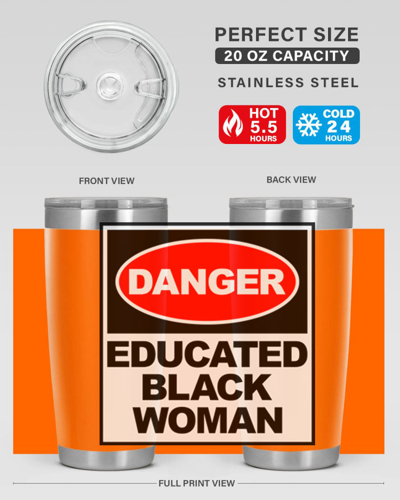 danger educated black  woman 176#- black words phrases- Cotton Tank