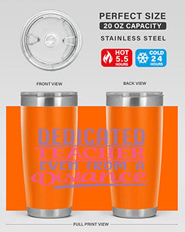 dedicated teacher even from a distance Style 53#- corona virus- Tumbler