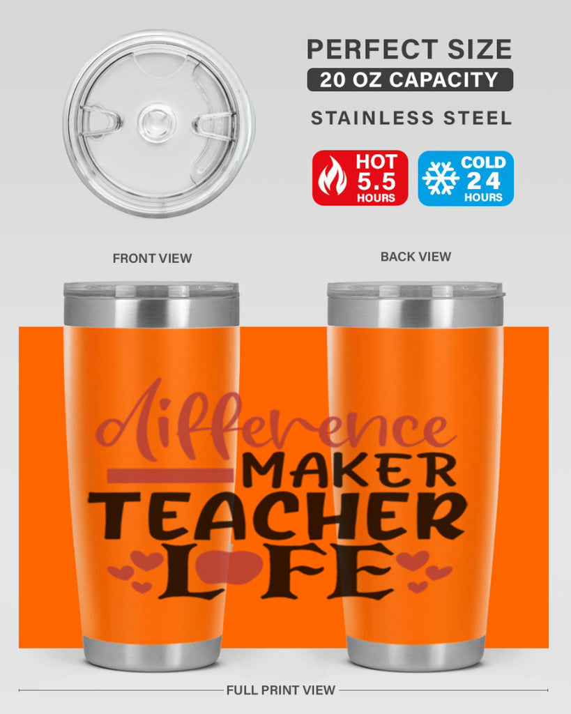 difference maker teacher life Style 118#- teacher- tumbler
