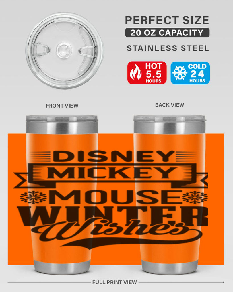 disney mickey mouse winter wishes 93#- winter- Tumbler