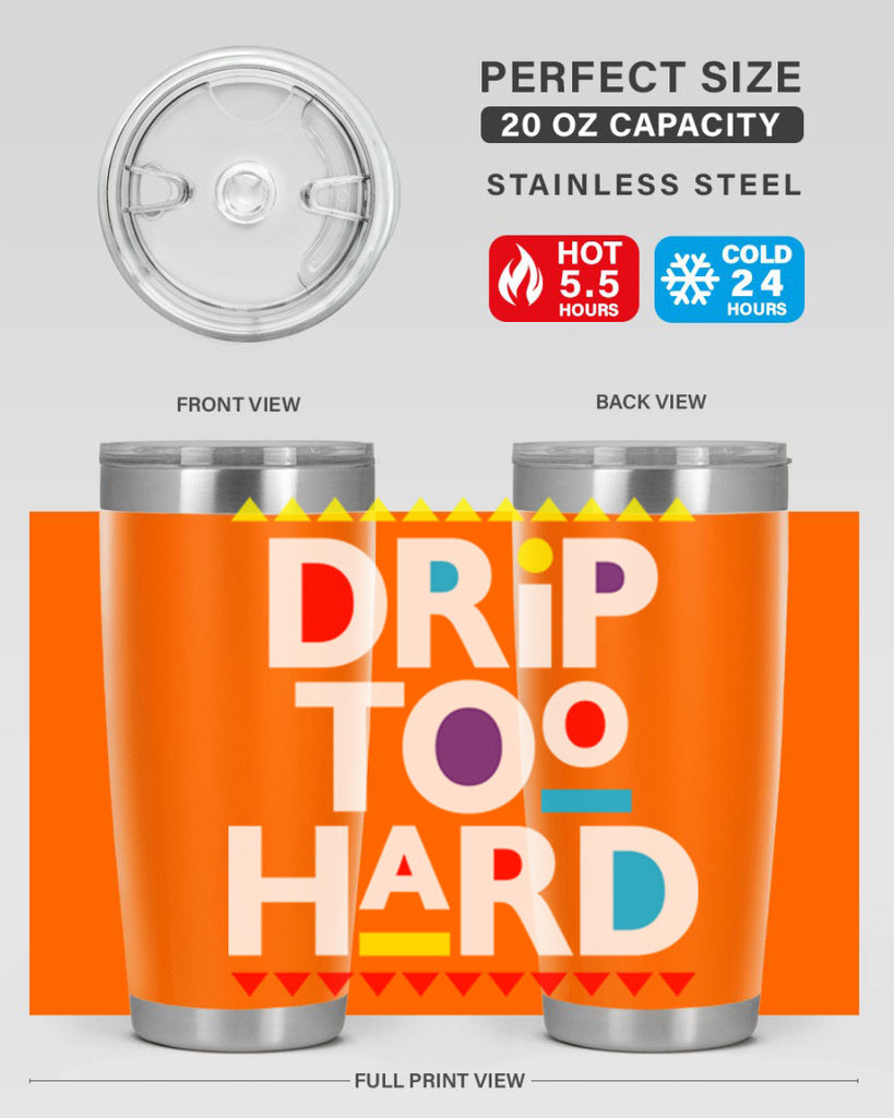 drip too hard 163#- black words phrases- Cotton Tank