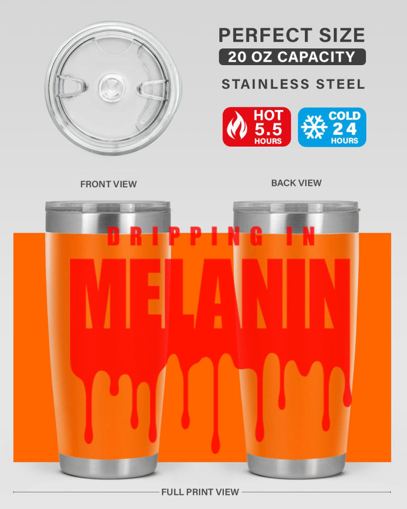 dripping in melanin 161#- black words phrases- Cotton Tank