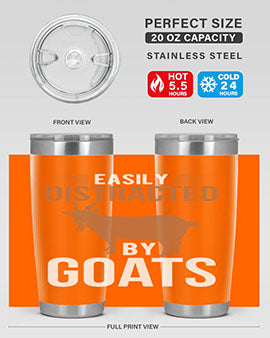 easily distracted by goats Style 5#- goat- Tumbler