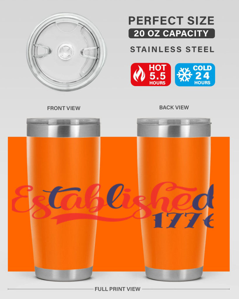 established Style 46#- Fourt Of July- Tumbler