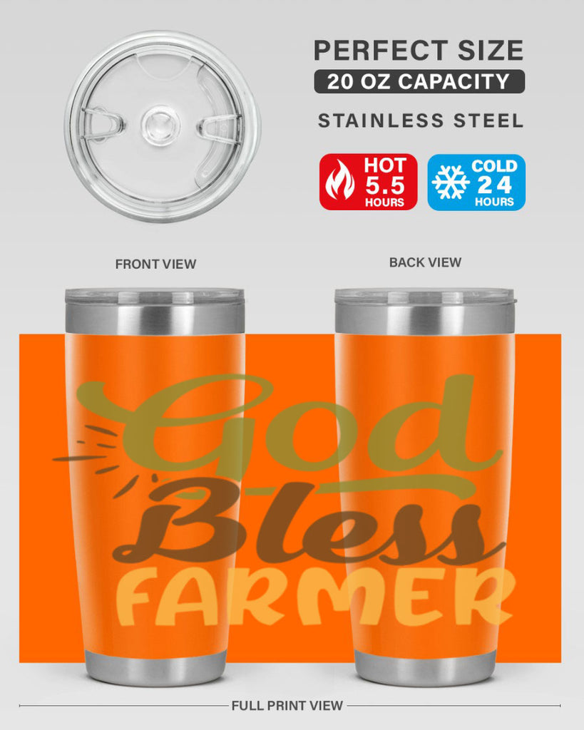 god bless farmer 10#- farming and gardening- Tumbler