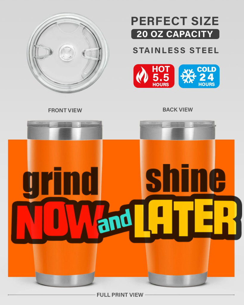 grind now and shine later 142#- black words phrases- Cotton Tank