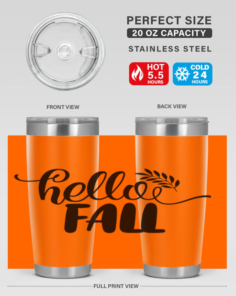hello fall 54#- thanksgiving- Tumbler
