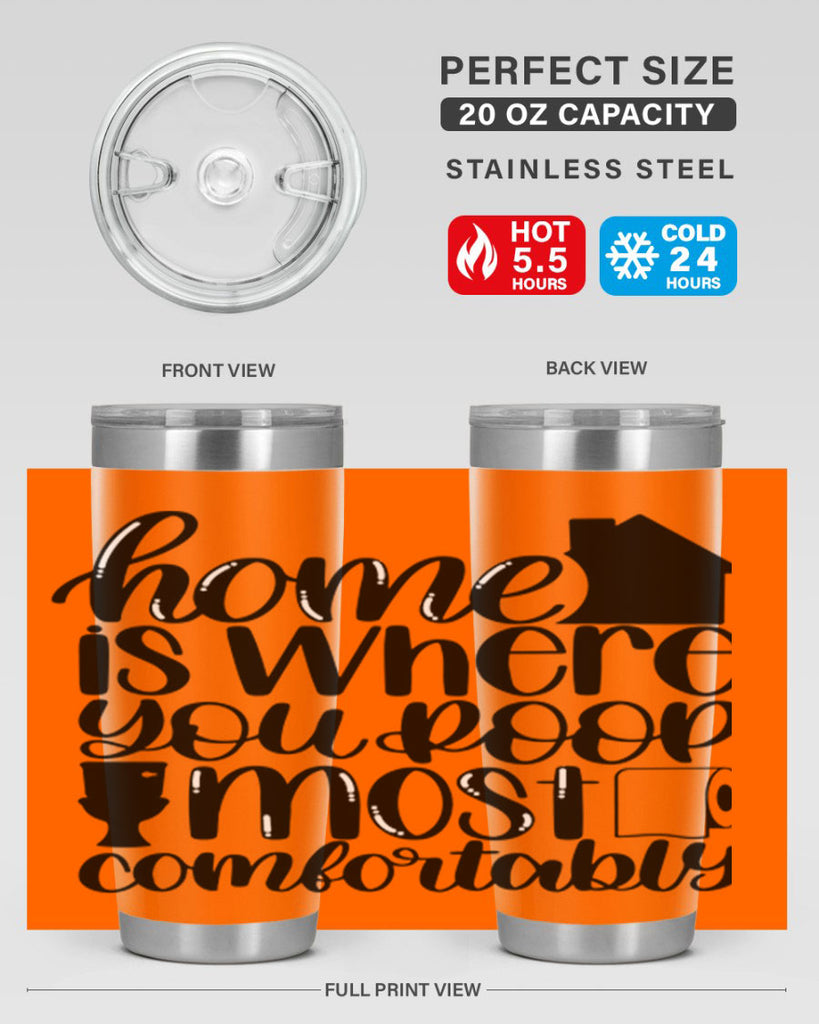 home is where you poop 32#- bathroom- Tumbler