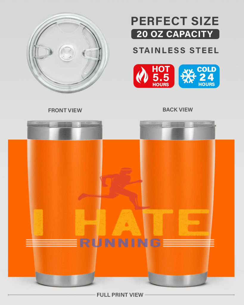 i hate running 40#- running- Tumbler