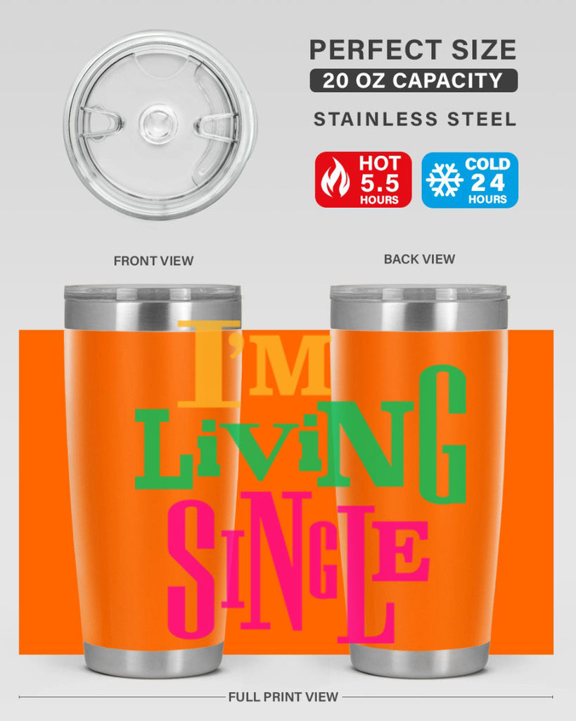 im living single 108#- black words phrases- Cotton Tank