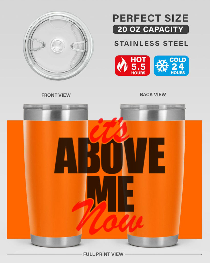 its above me now 106#- black words phrases- Cotton Tank