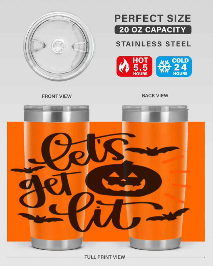 lets get lit 48#- halloween- Tumbler