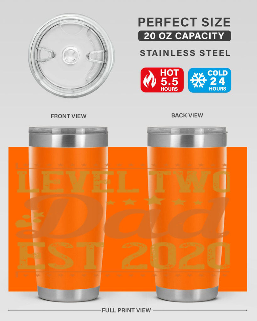 level dad est 189#- fathers day- Tumbler