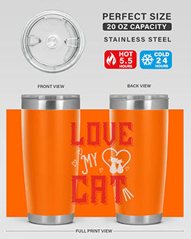 love my cat Style 67#- cat- Tumbler