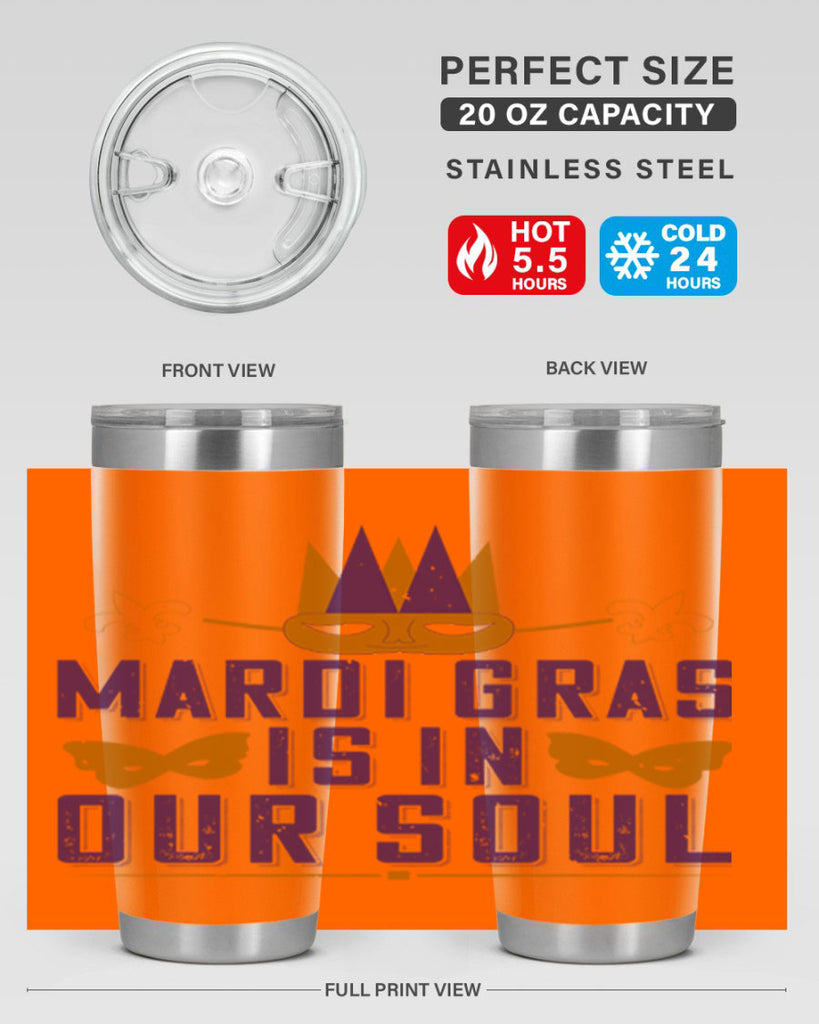 mardi gras is in our soul 46#- mardi gras- Tumbler