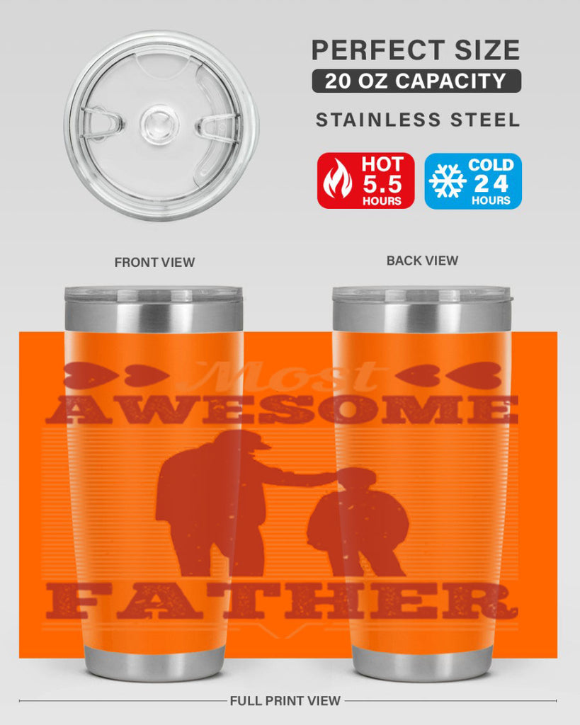 most awesome father 186#- fathers day- Tumbler