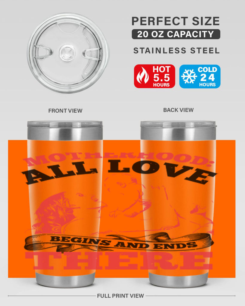 motherhood all love begins and ends there 44#- mothers day- Tumbler