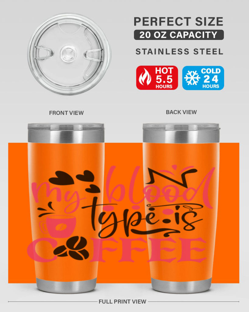 my blood type is coffee Style 375#- nurse- tumbler
