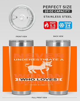 never underestimate a woman who loves donkeys Style 1#- donkey- Tumbler