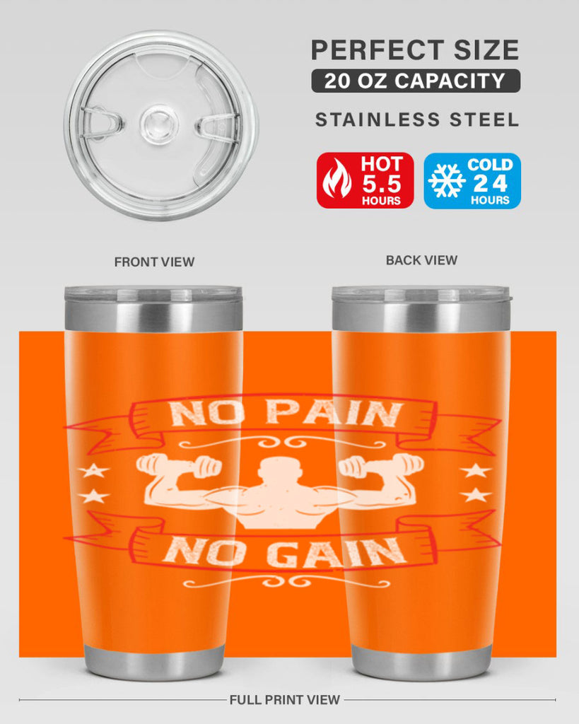no pain no gain 82#- gym- Tumbler
