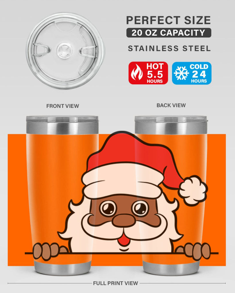 peekaboo black santa 19#- black men - boys- tumbler