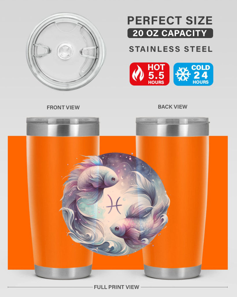 pisces 349#- zodiac- Tumbler