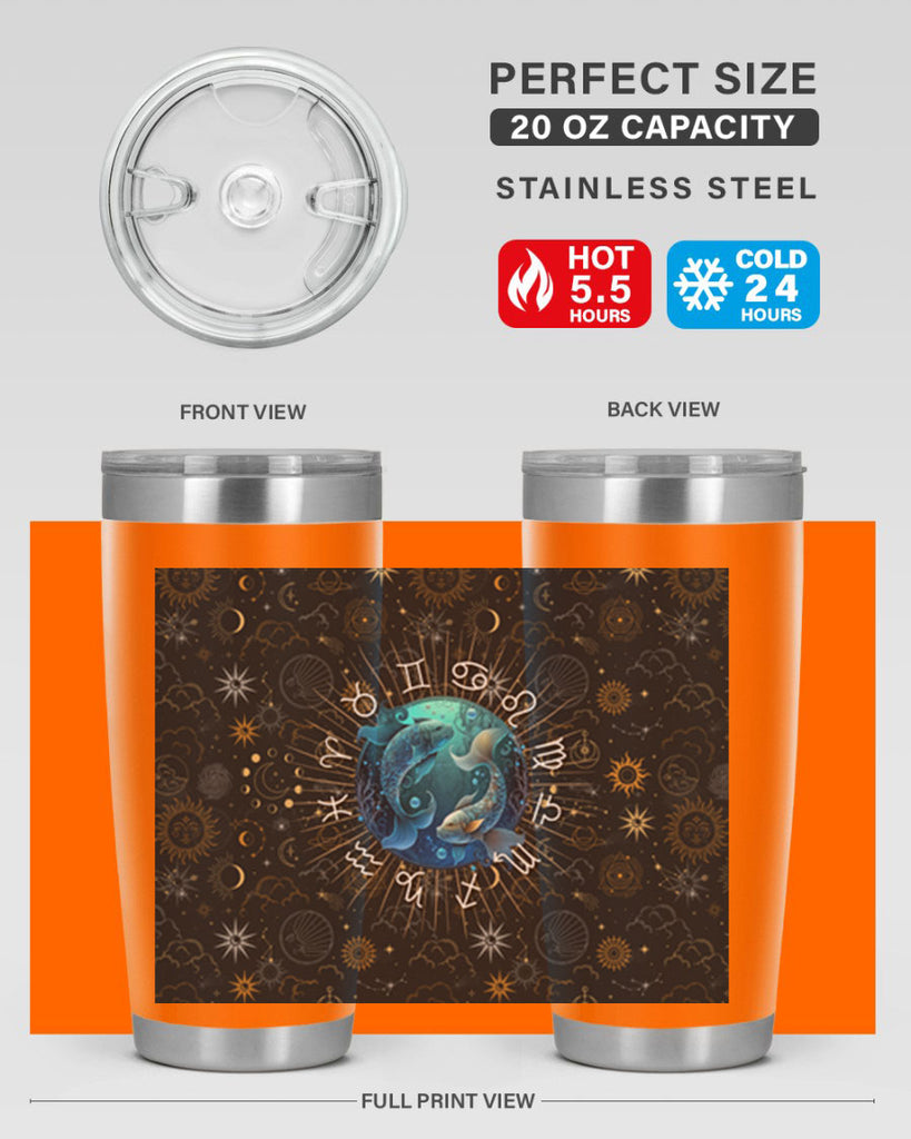 pisces Straight 366#- zodiac- Tumbler