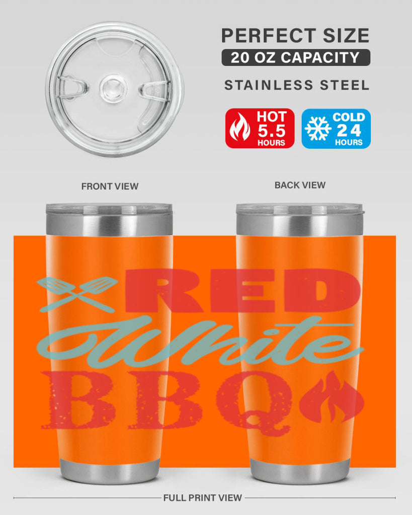 red white bbq 15#- bbq- Tumbler