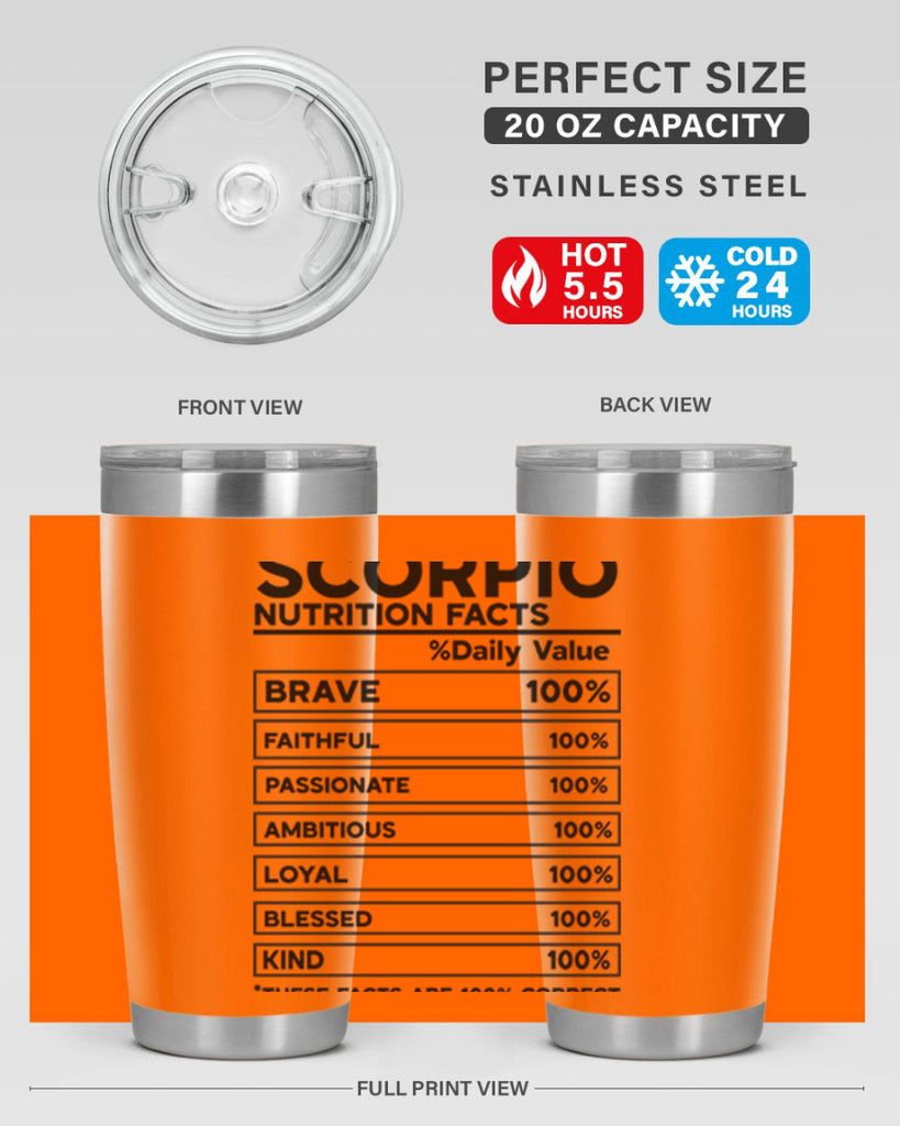 scorpio Nutrition Facts 434#- zodiac- Tumbler
