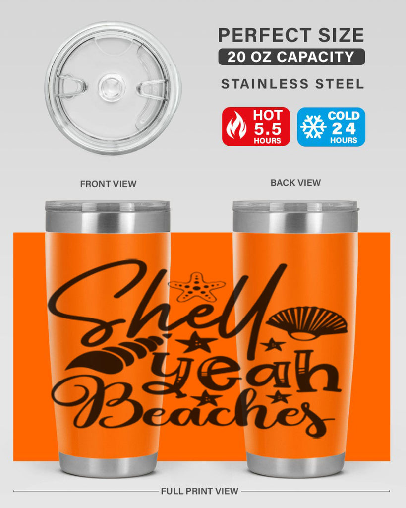 shell yeah beaches Style 75#- summer- Tumbler