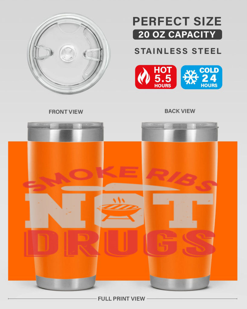 smok ribs not drugs 13#- bbq- Tumbler