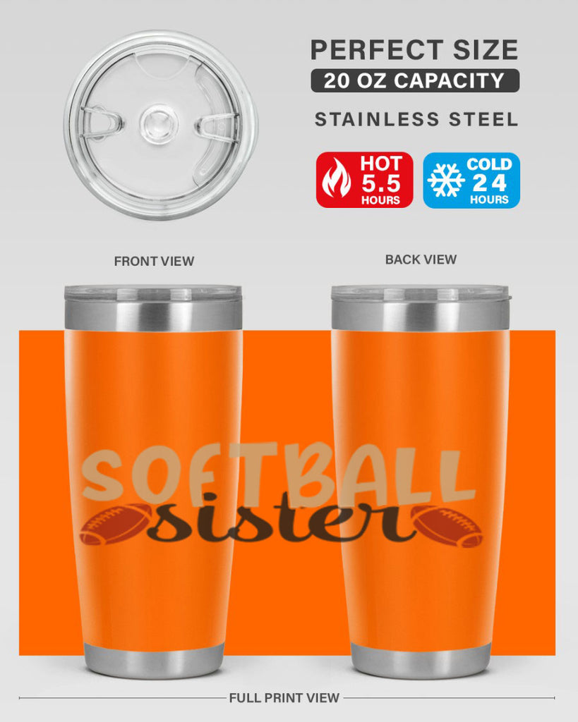 softball sister 2272#- softball- Tumbler
