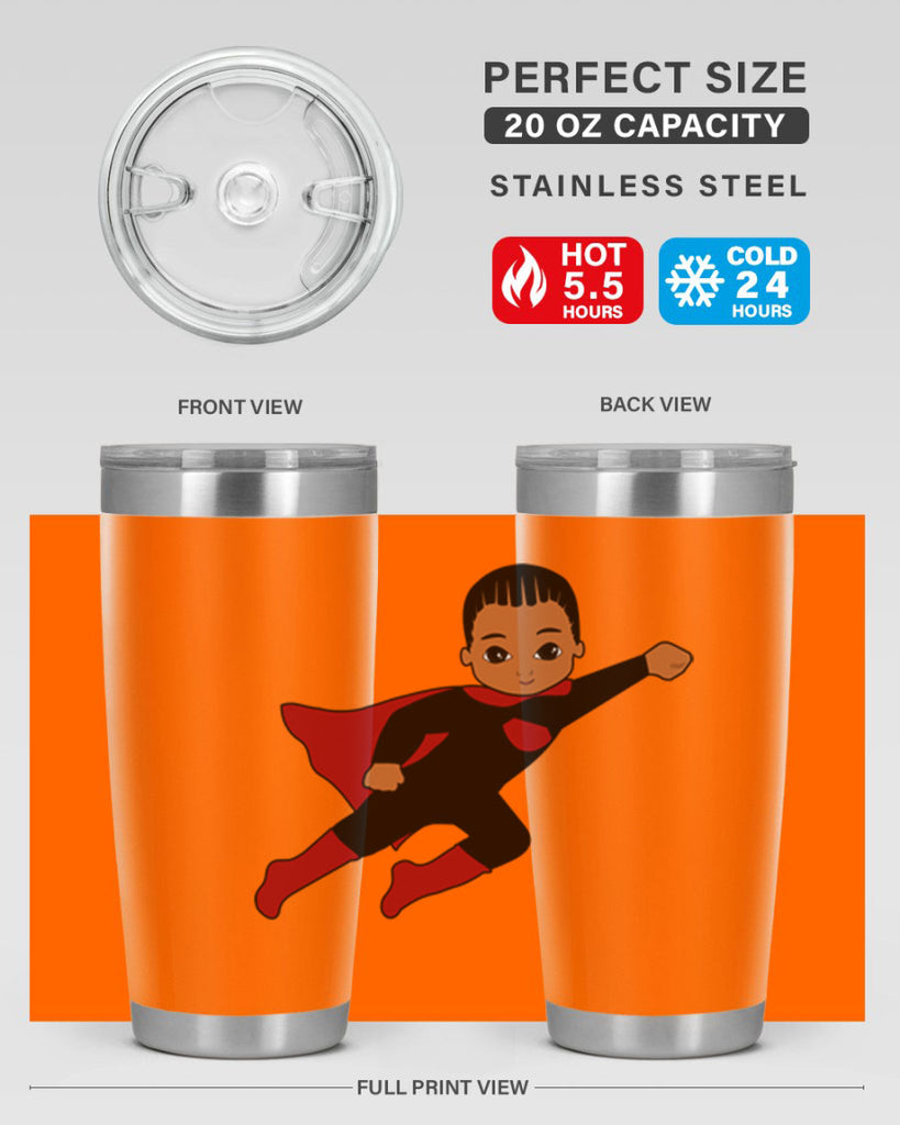 super kid 16#- black men - boys- tumbler