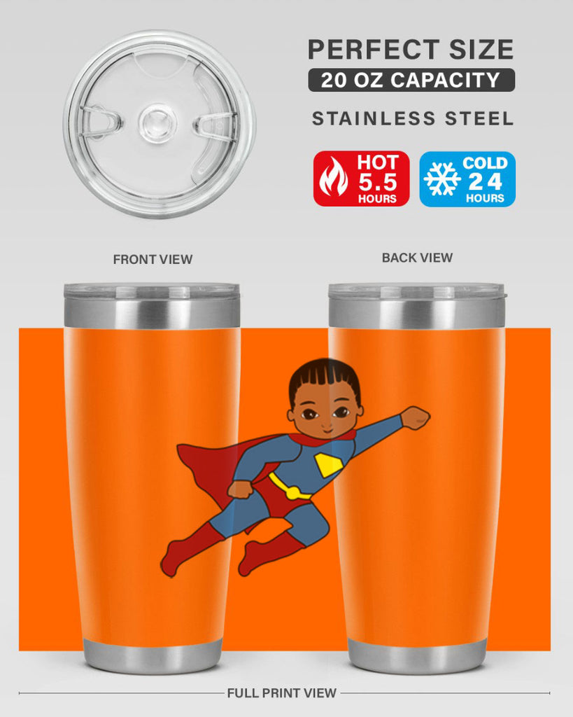 super kid 1#- black men - boys- tumbler