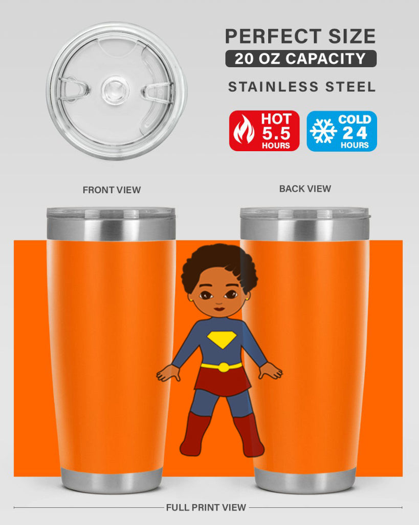 super kid 3#- black men - boys- tumbler