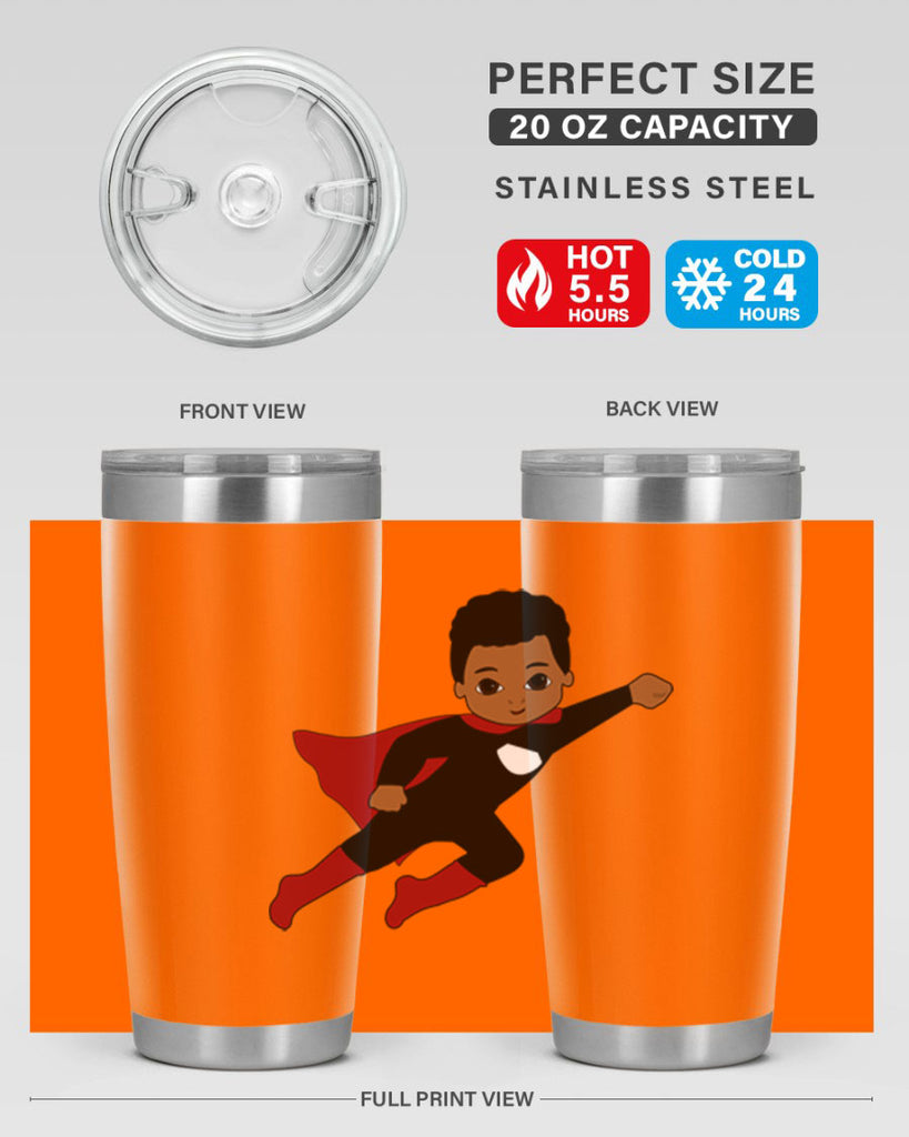 super kid 5#- black men - boys- tumbler