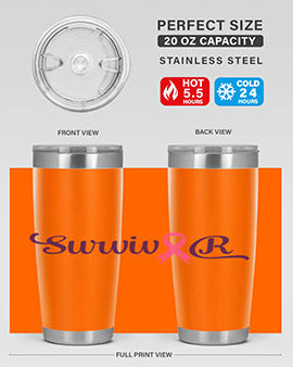 survivor Style 3#- breast cancer- Tumbler