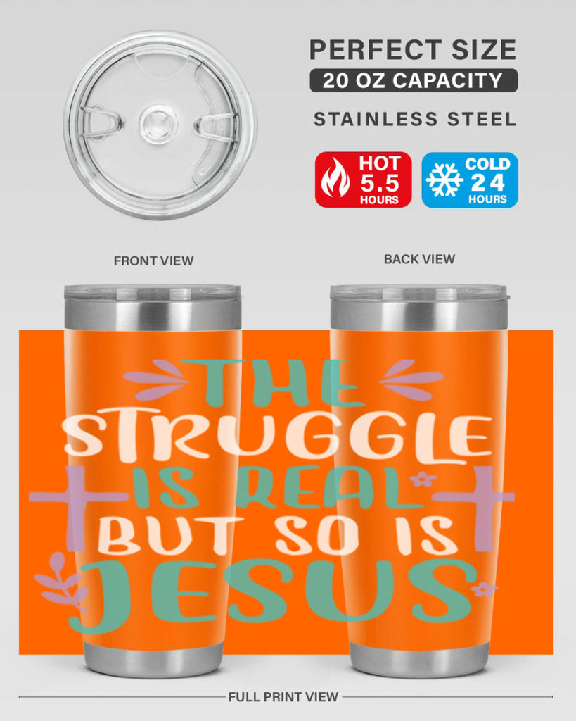 the struggle is real but so is jesusss 3#- easter- Tumbler