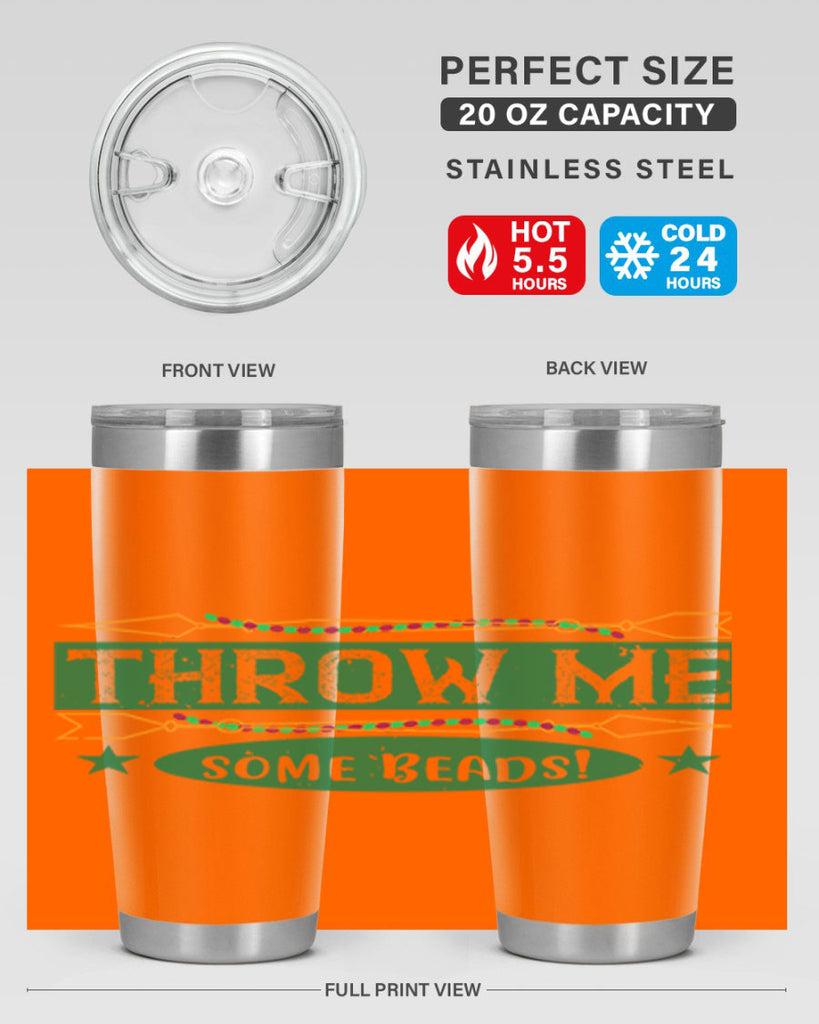 throw me some beads 34#- mardi gras- Tumbler