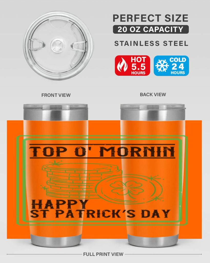 top o mornin happy st patrick’s day Style 8#- St Patricks Day- Tumbler
