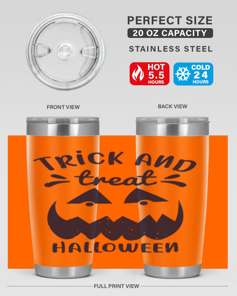 trick and treat halloween 126#- halloween- Tumbler