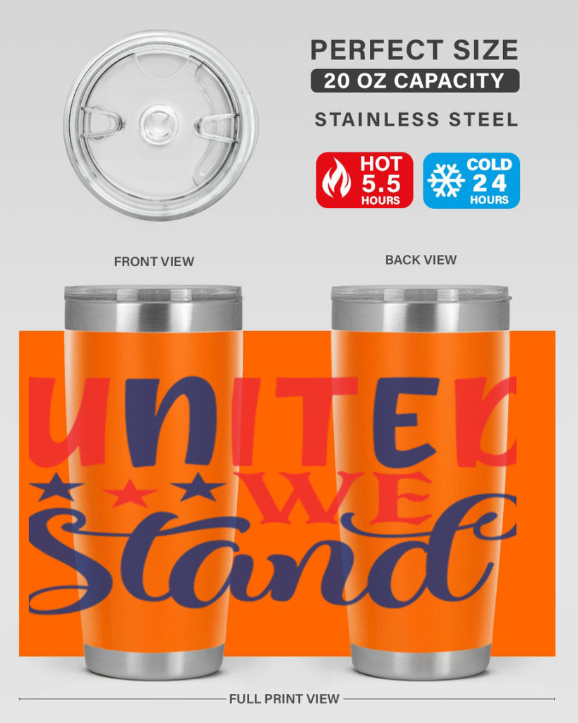 united we stand Style 75#- Fourt Of July- Tumbler