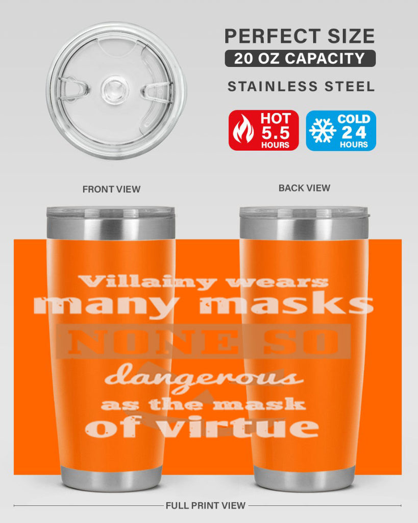 villainy wears many masks 124#- halloween- Tumbler