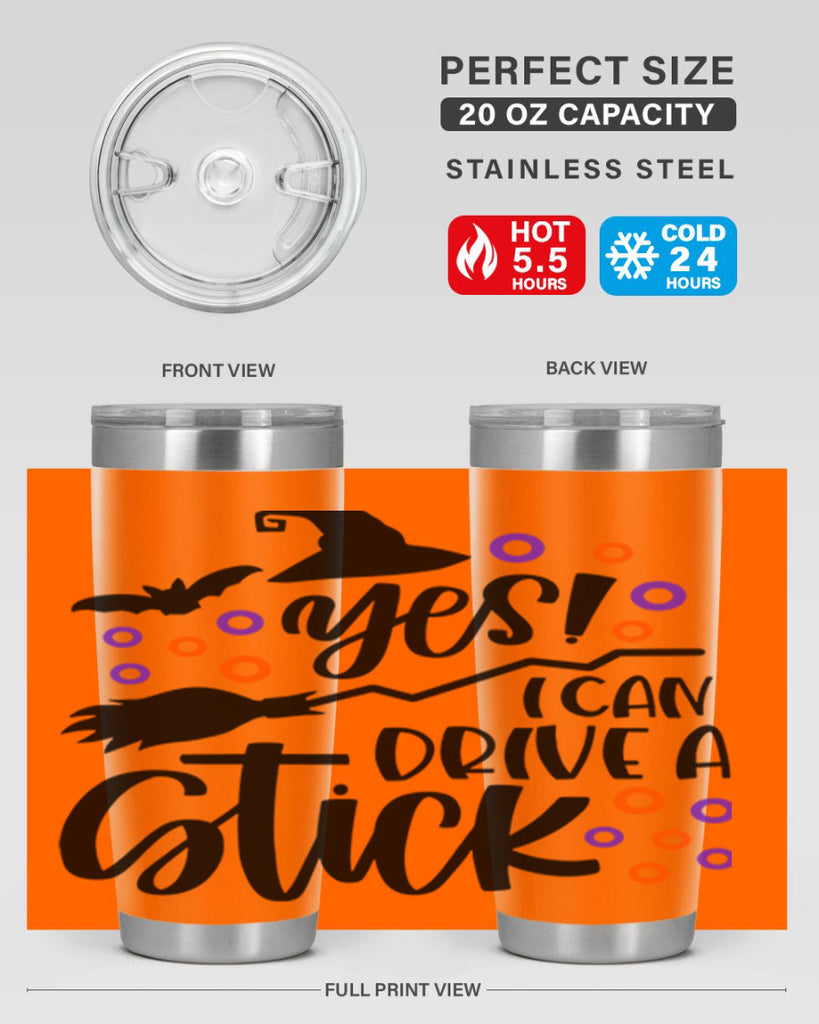 yes i can drive a stick 3#- halloween- Tumbler
