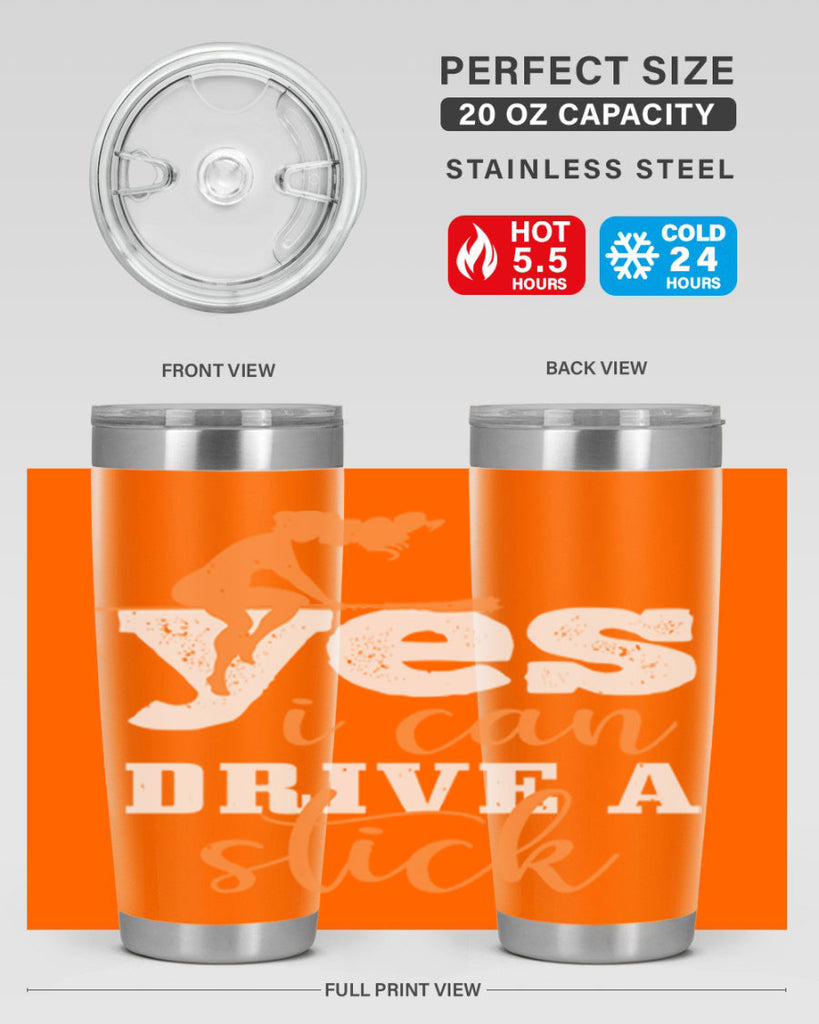 yesi can drive a stick 120#- halloween- Tumbler