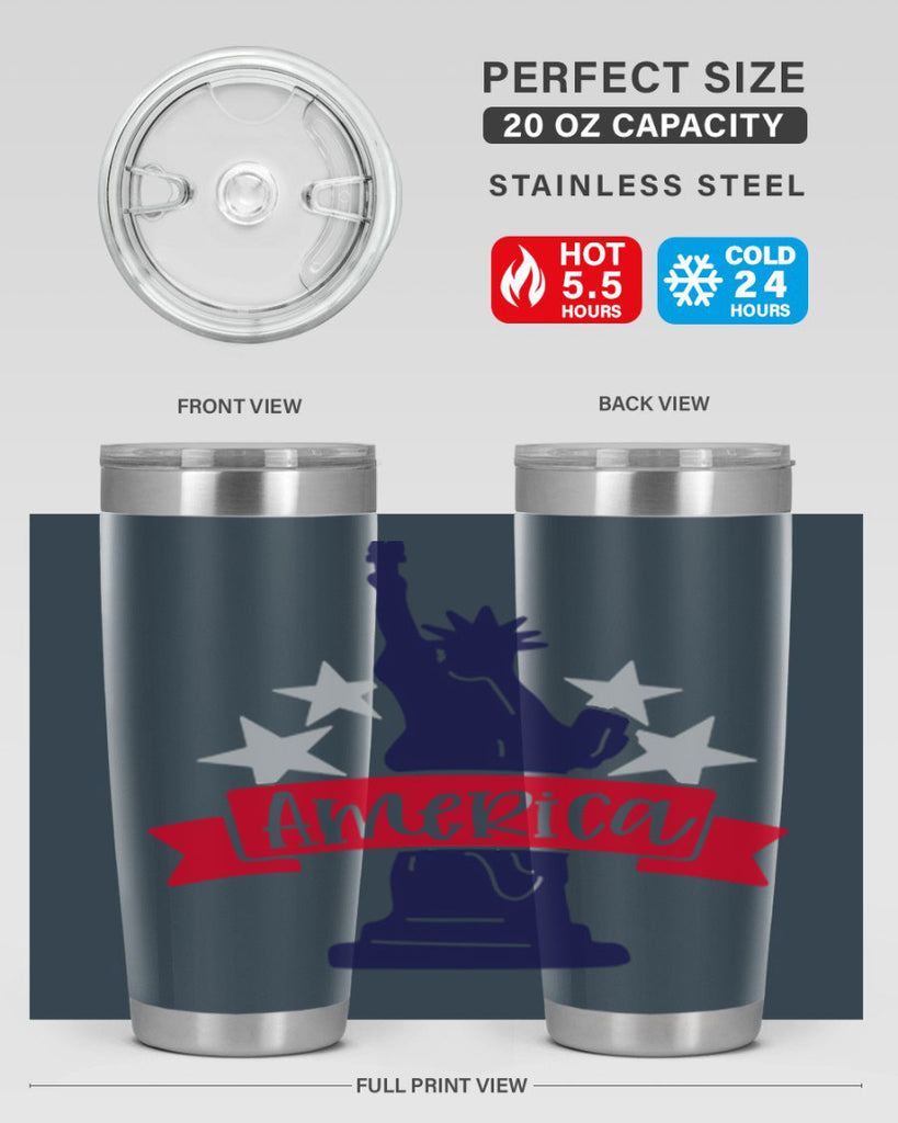 America Style 145#- Fourt Of July- Tumbler