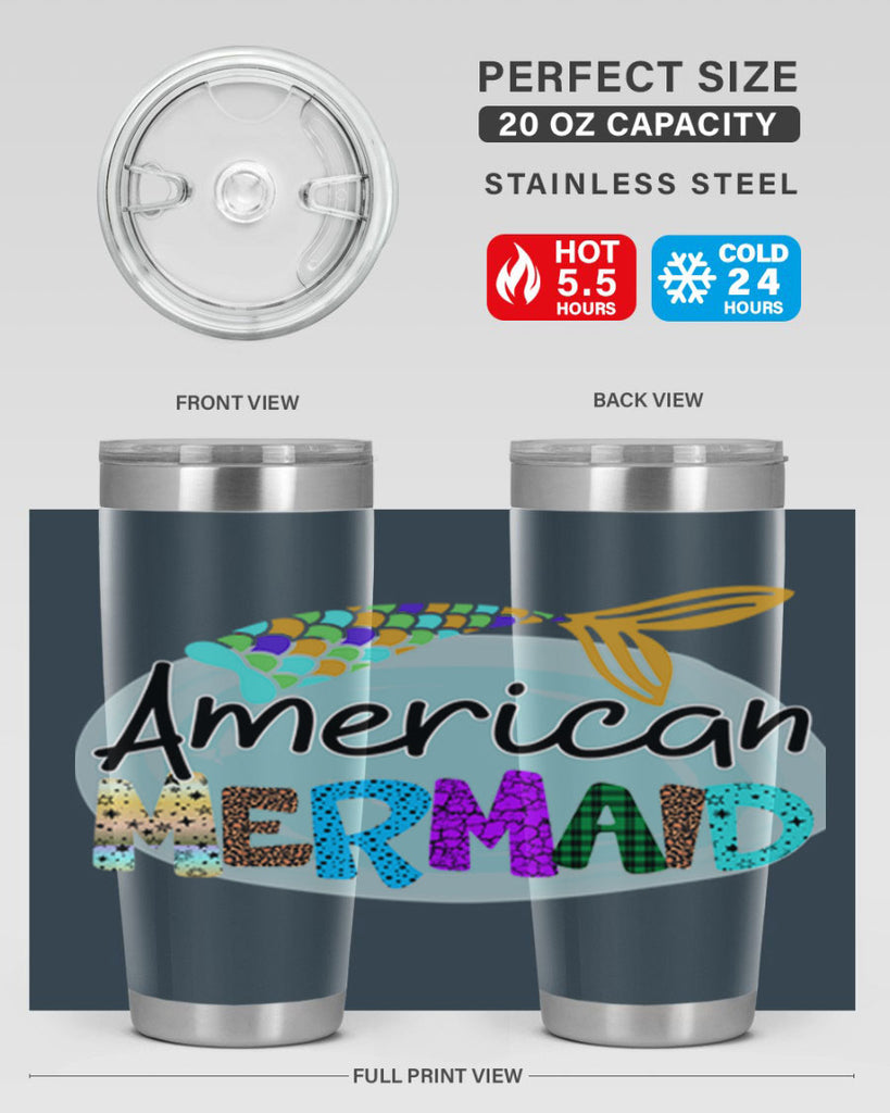 American Mermaid 14#- mermaid- Tumbler