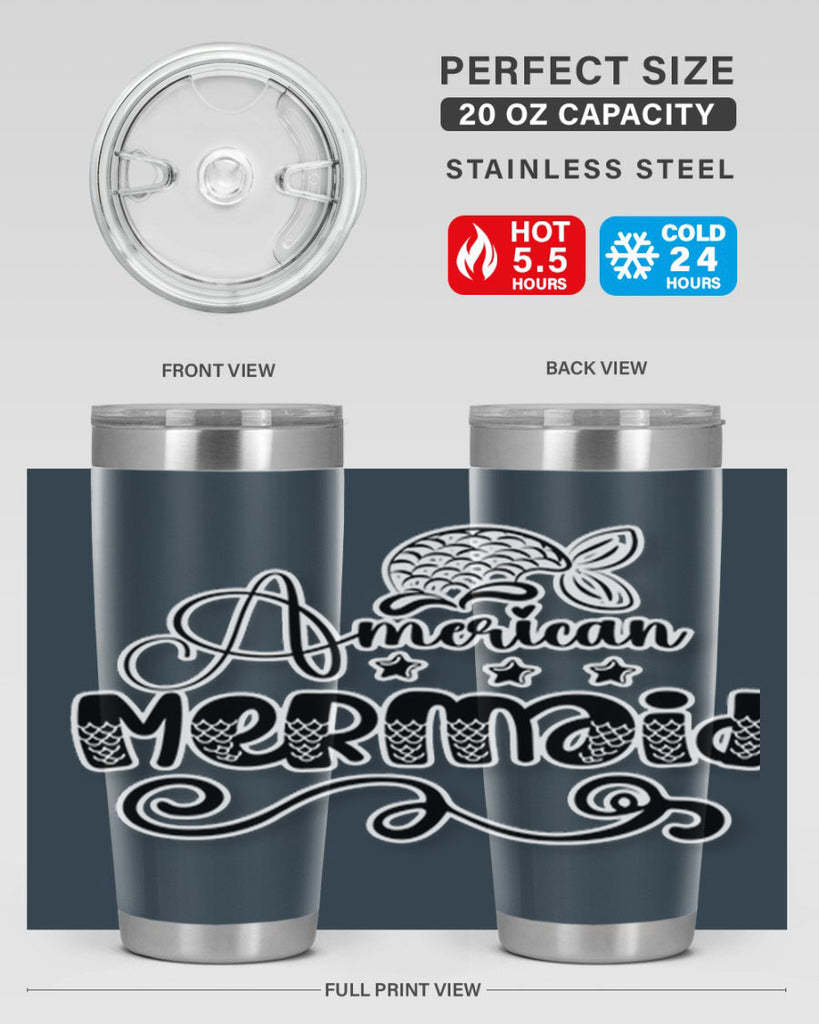 American Mermaid 15#- mermaid- Tumbler