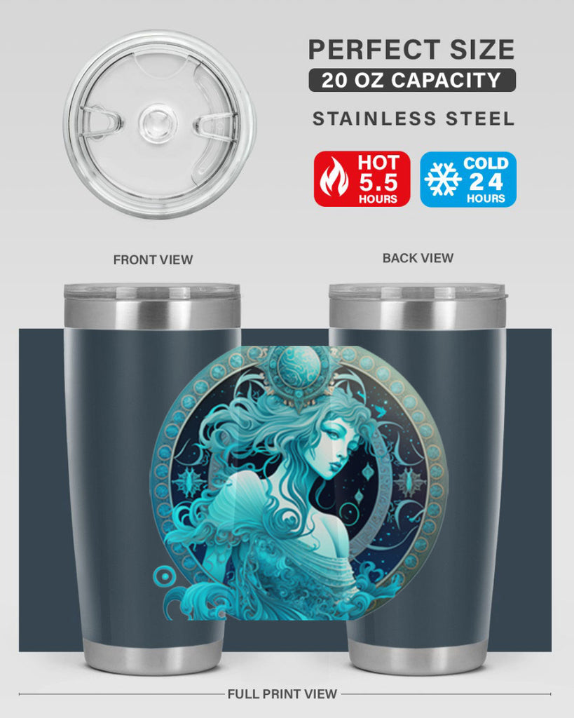 Aquarius 63#- zodiac- Tumbler