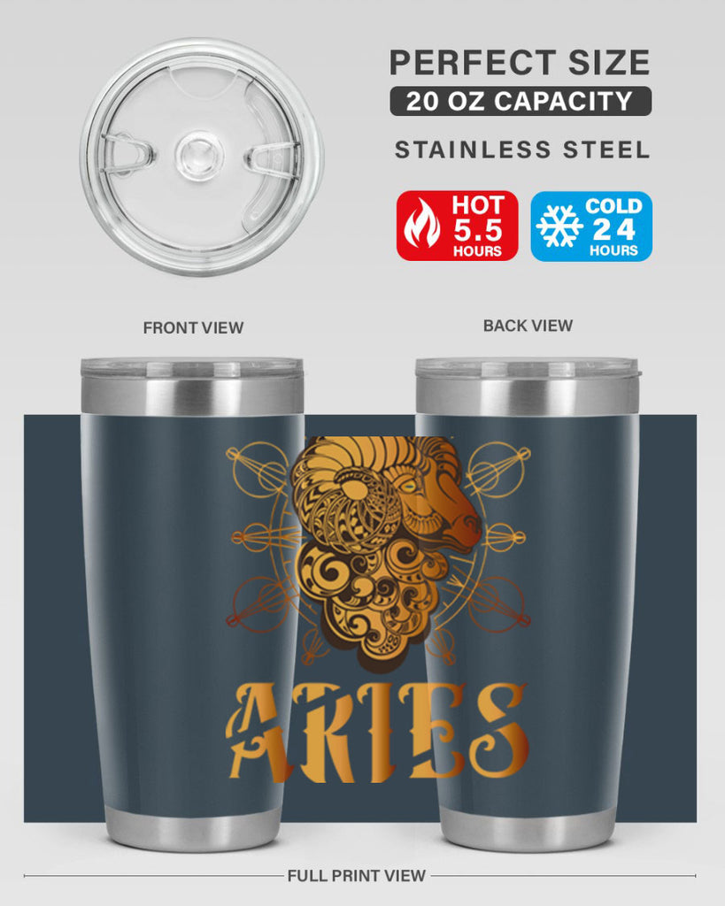 Aries 121#- zodiac- Tumbler